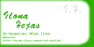 ilona hejas business card